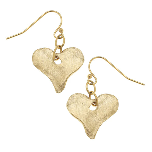 Susan Shaw Small Heart Dangle Earrings