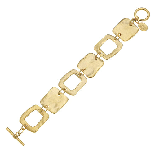 Susan Shaw Linked Rectangle Toggle Bracelet
