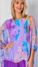 Load image into Gallery viewer, Made In Italy-Solid Silk Splash Blouse O/S
