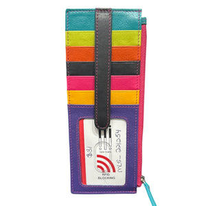 Double Sided Credit Card Holder: Black Brights