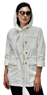 Kasia 100% Waterproof Raincoat - Antique White