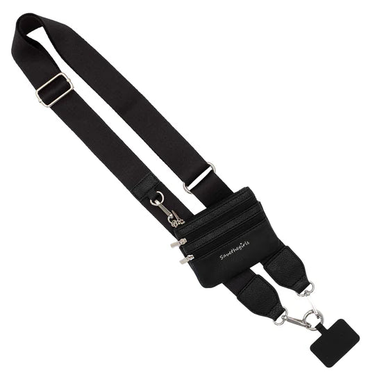 Touch Screen Purse -CLIP & GO PHONE LANYARD-BLACK