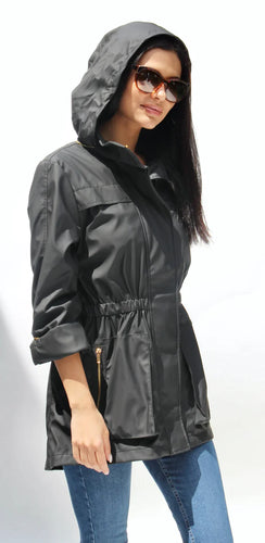 Anna 100% Waterproof Raincoat - Black
