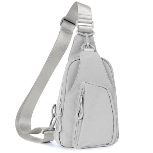 Woven Sling Bag- Light Gray