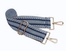Load image into Gallery viewer, Island Navy Blue Matt HydroBag with Navy &amp; White Woven Strap