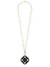 Load image into Gallery viewer, 18K Gold Plated Chain with Resin Clover-Black