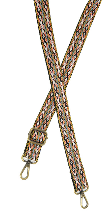 Susan Joy Purse Guitar Strap - Multi Black 1.25