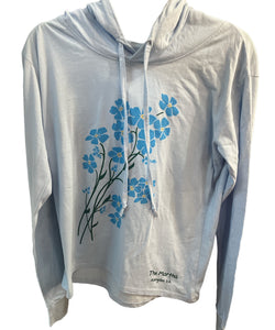 Martha Women's Forget-Me-Not  Long Sleeve Hoodie