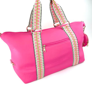 Hot Pink Large Duffle Bag