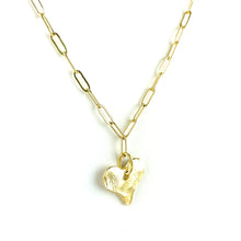 Load image into Gallery viewer, Gold Handcast Heart Necklace