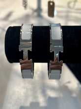 Load image into Gallery viewer, Silver and White Clic H Bracelet-Wide