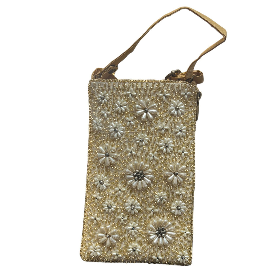 Club Bag - Gold Pearl Floral