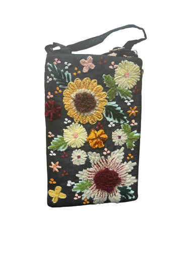 Club Bag - Embroidered Florals