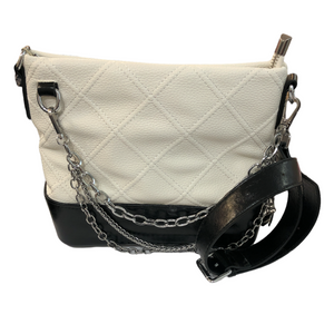 Chain Shoulder Bag-Black & White