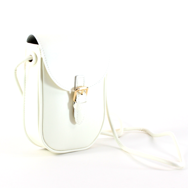 White Crossbody with Buckle Bag
